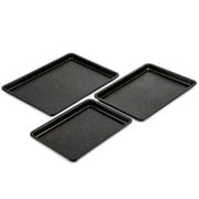 Thyme & Table 3-Piece Nonstick Sheet Pan Set - Black