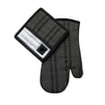 thumbnail image 1 of Thyme & Table 2-Pack Kitchen Set Oven Mitt and Potholder, Black and White, 1 of 5