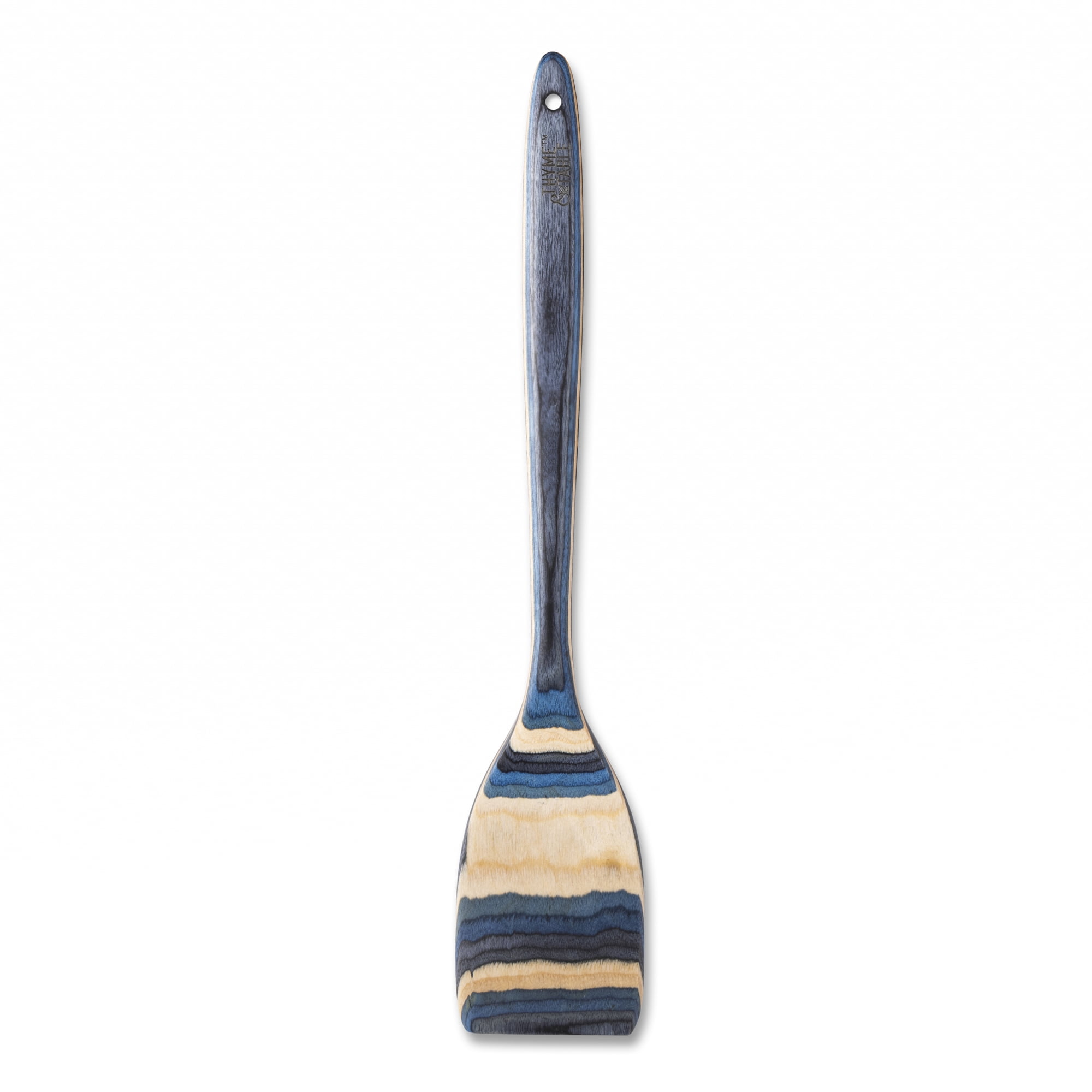 Blue and Natural Pakka Wood Turner with Striped Design