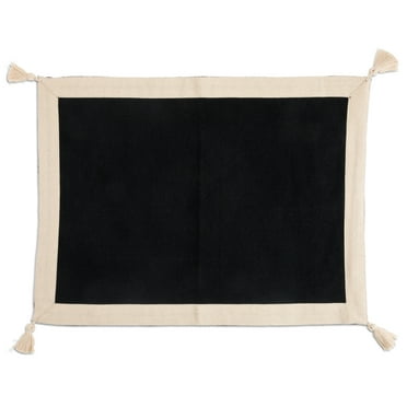 Thyme & Table Placemat, Black with Gold Border, 14 x 19"