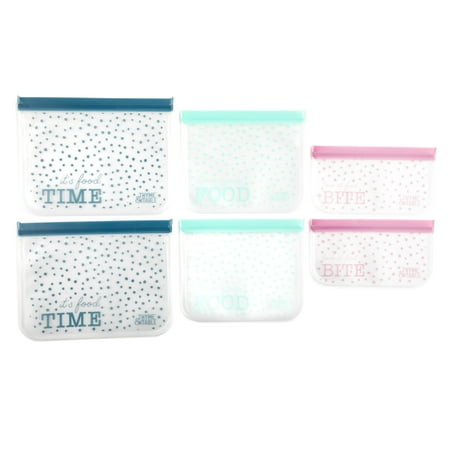 Thyme & Table Reusable Peva Storage Bags, 6-Piece Set