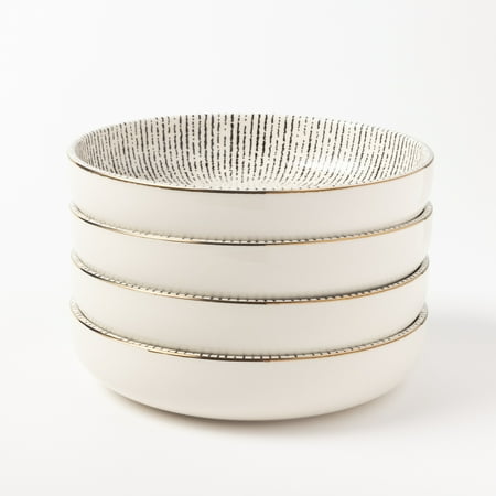 Thyme & Table Riley 4-Pack Ceramic Low Bowls