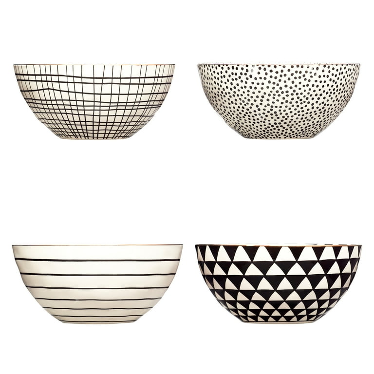 Black and white serving cheap bowls