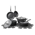 thumbnail interactive-video image 1 of Thyme & Table 12-Piece Ceramic Non-Stick Cookware Set, Grey & Gunmetal, 1 of 13