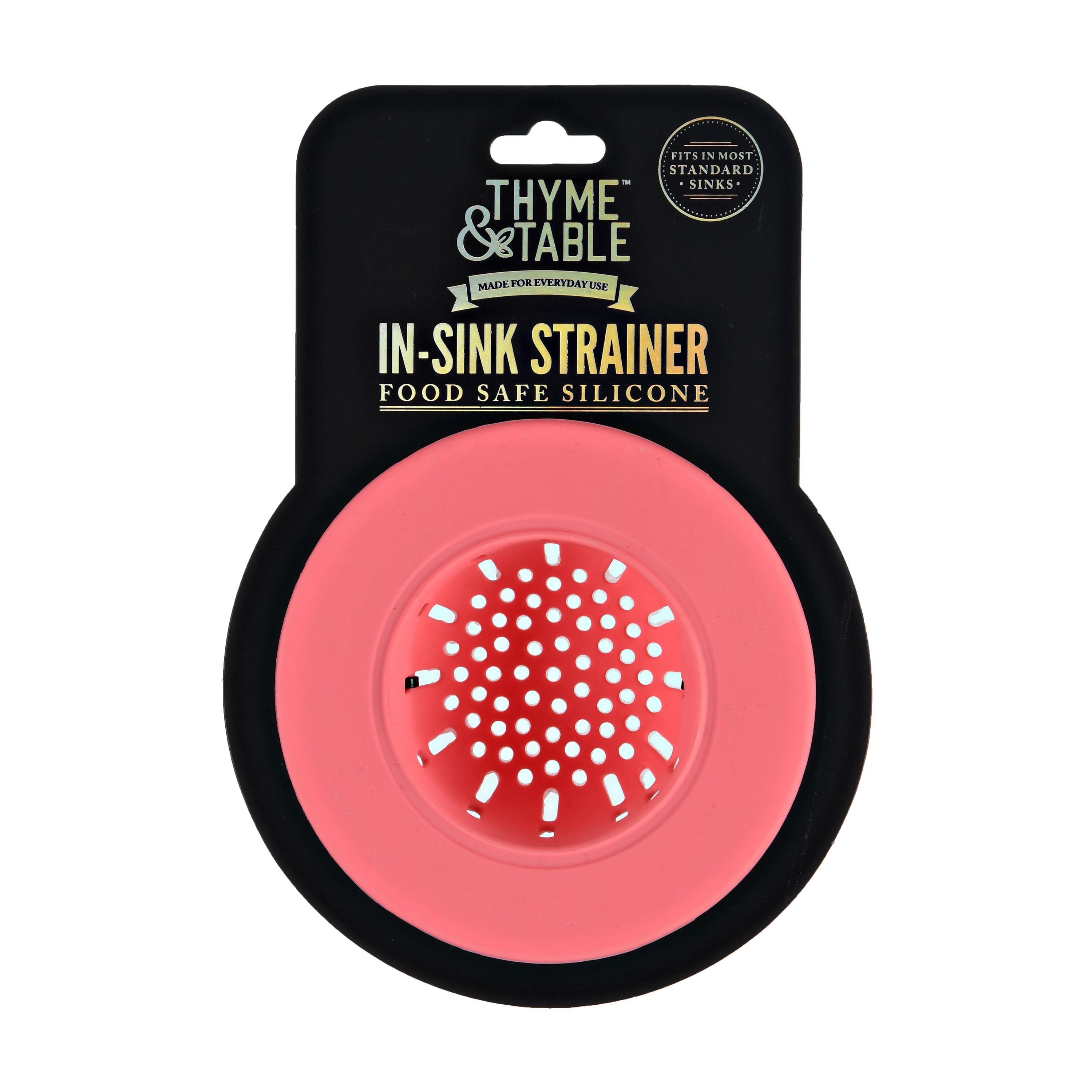 Thyme & Table Silicone Kitchen Sink Strainer, Coral