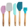 Thyme & Table Silicone Utensils, 5 Piece Set, Spatulas and Basting