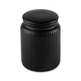 thumbnail interactive-video image 1 of Thyme & Table Small (580mL) Ceramic Ribbed Kitchen Organization Jar, Black, 1 of 7