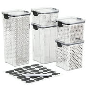 Thyme & Table Snap-Lock Food Storage Containers, Set of 5, 10 Pieces, Black