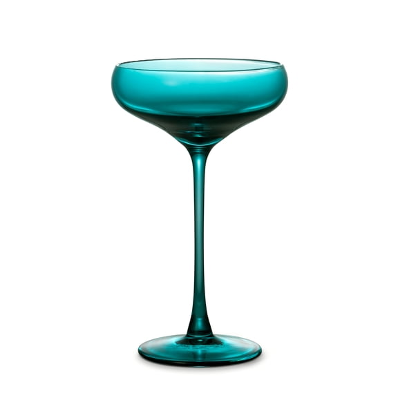 Thyme & Table 10 fl oz Emerald Green Sphere Coupe Cocktail Glass