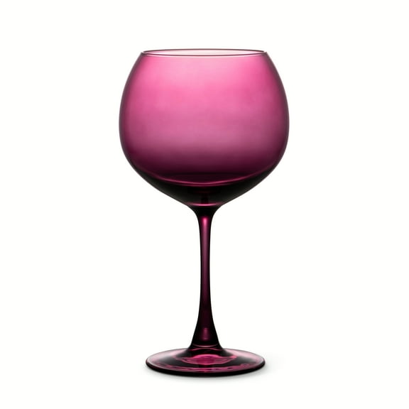 Thyme & Table 21 fl oz Magenta Sphere Stemmed Wine Glass