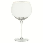 Thyme & Table 21 fl oz Sphere Stemmed Wine Glass, Gold Rim