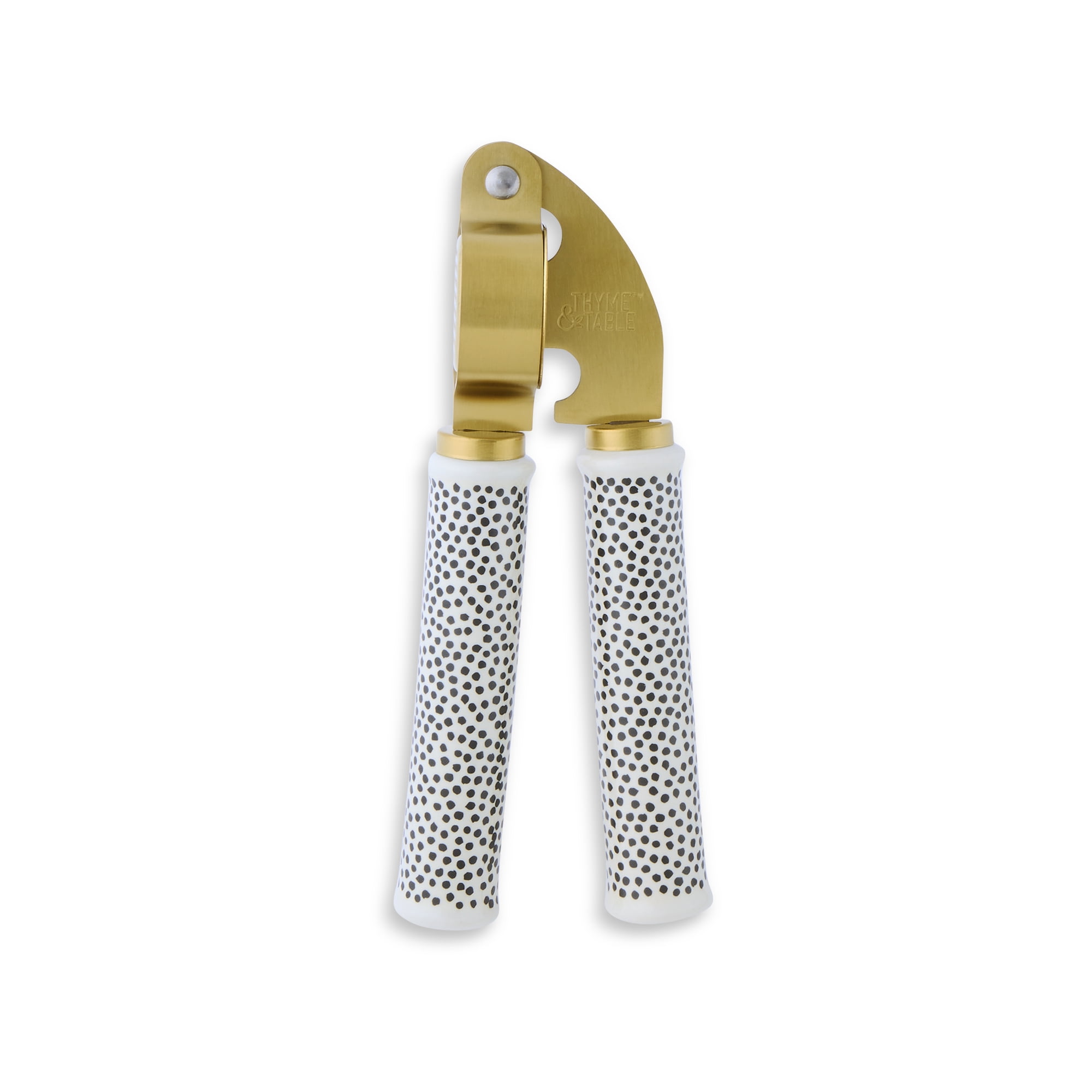 Thyme & Table Stainless Steel Garlic Press with Ceramic Dot Handle