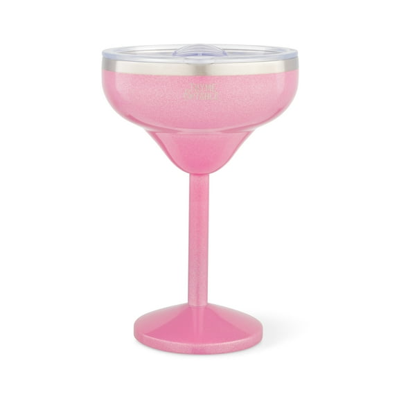 Thyme & Table 10oz Stainless Steel Margarita Tumbler with Push lid, Pink