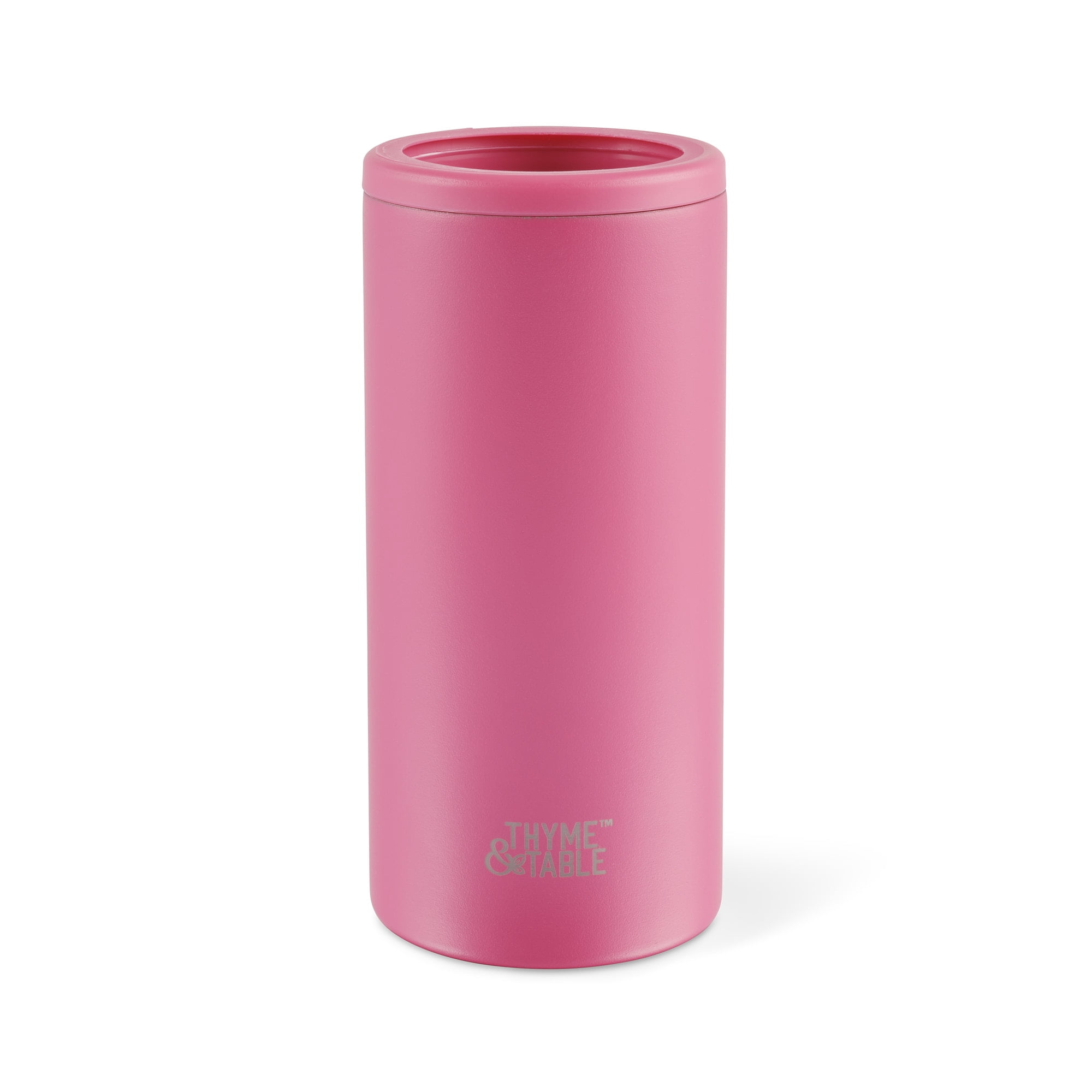 Thyme & Table 12oz Stainless Steel Slim Can Holder, Pink