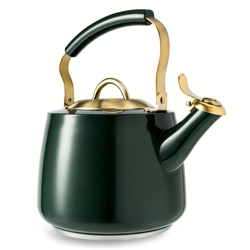 Thyme Table 1 9QT Stainless Steel Whistling Stovetop Tea Kettle Green