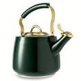 thumbnail interactive-video image 1 of Thyme & Table Stainless Steel 1.8L Stovetop Tea Kettle - Hunter Green, 1 of 10
