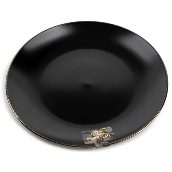 Thyme & Table Stoneware Dinner Plate, Black Onyx Collection