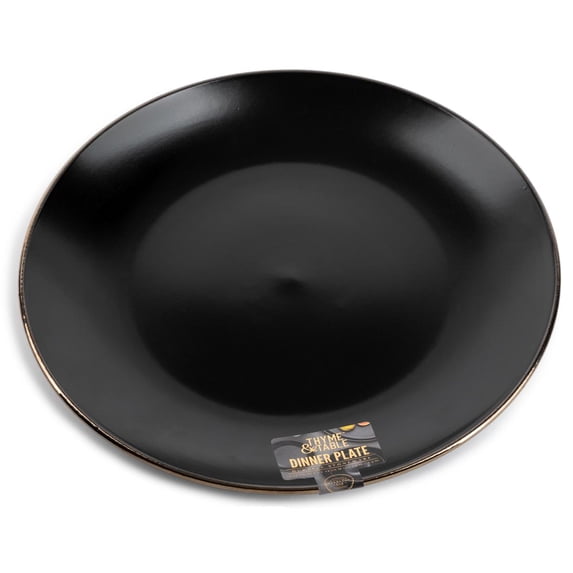 Thyme & Table Stoneware Dinner Plate, Black Onyx Collection