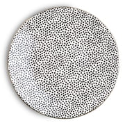 Thyme & Table Dot Ceramic Dinner Plate Black and White