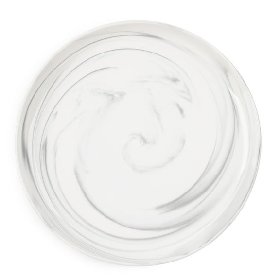 Thyme & Table Gray Marble Ceramic Dinner Plate