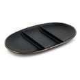 Thyme & Table Stoneware Divided Serving Platter, Onyx