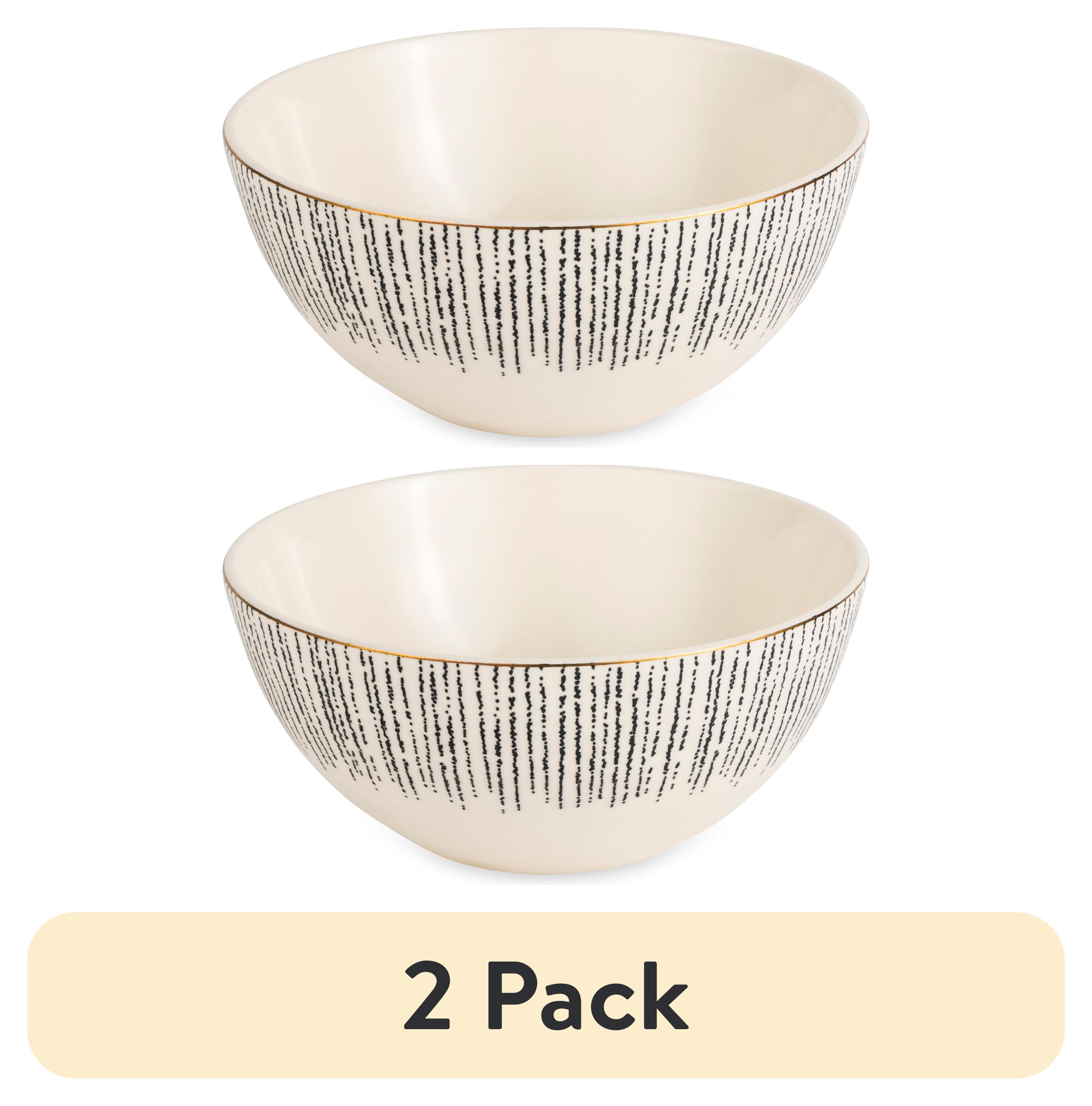 (2 pack) Thyme & Table Stoneware Large Bowl, Riley Collection - Walmart.com