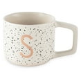thumbnail interactive-video image 1 of Thyme & Table 13.5 fl oz Monogram S White Speckled Stoneware Mug, 1 of 7