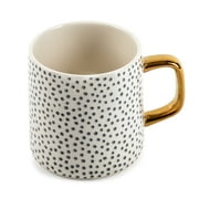 Thyme & Table 14 oz Stoneware Mug, Dot, Black