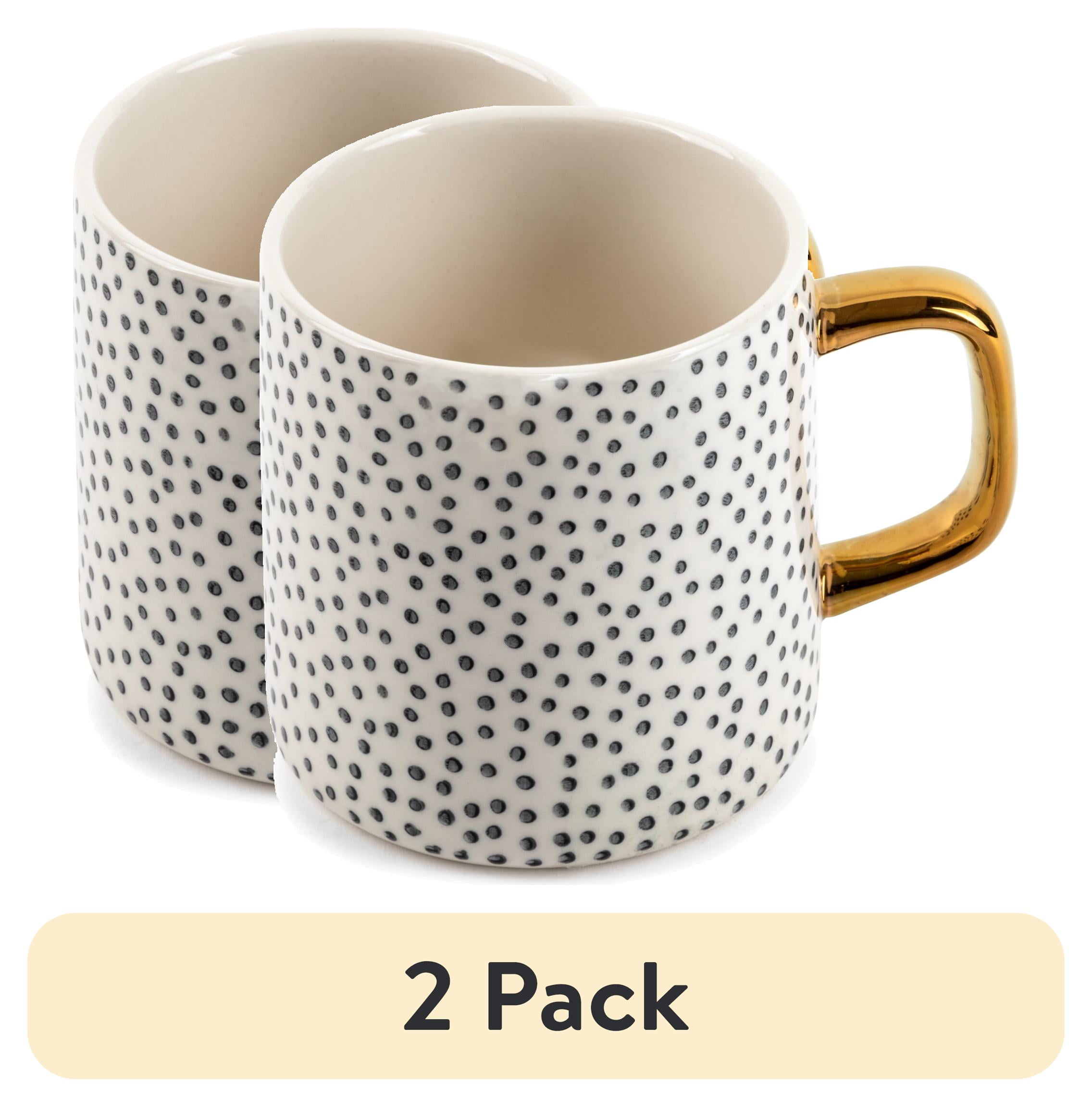 (2 pack) Thyme & Table Stoneware Mug, Dot Collection
