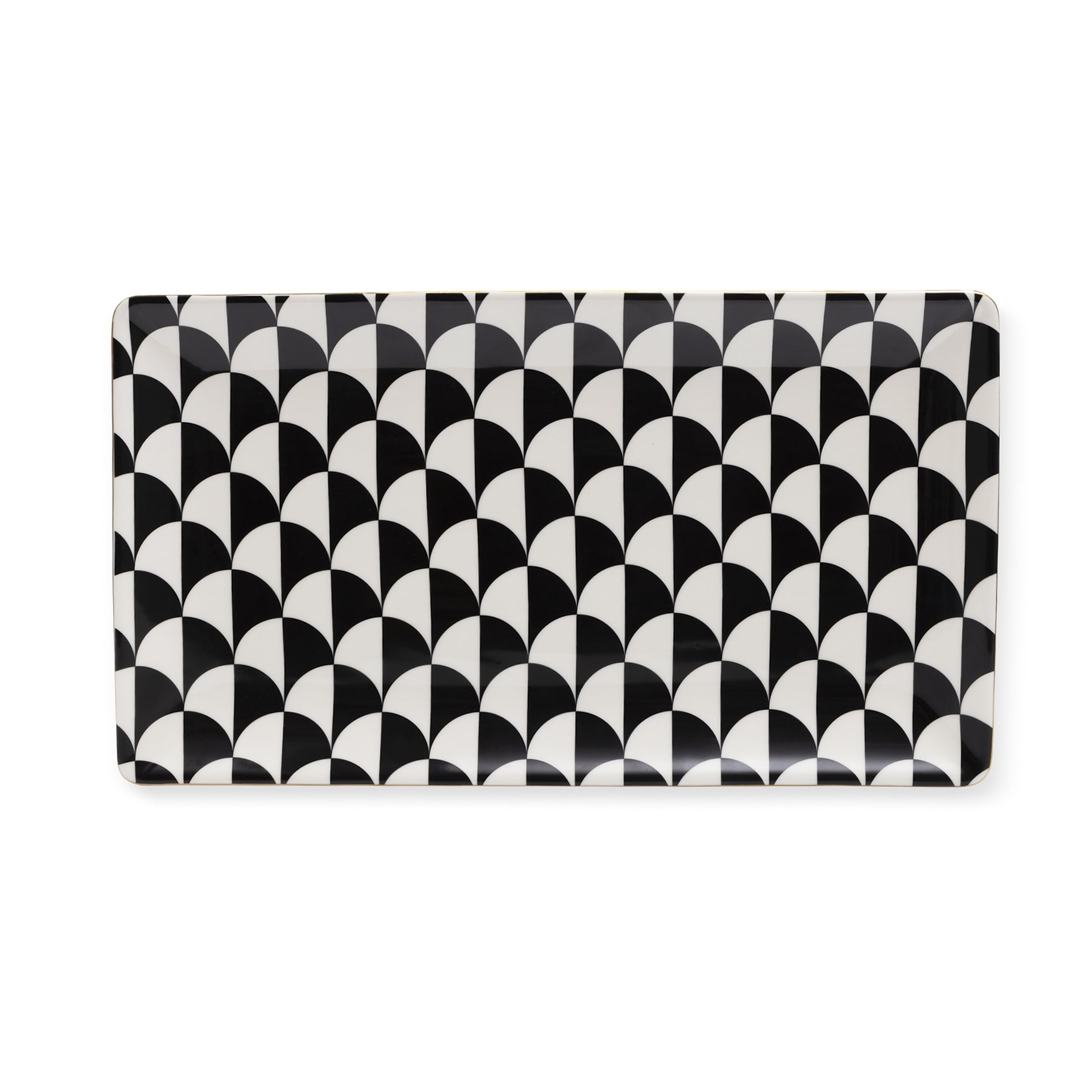 Thyme & Table Stoneware Oval Serve Platter, Black & White, Emmett Collection - Walmart.com