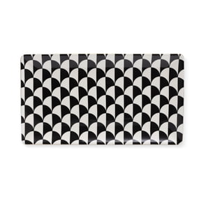 Thyme & Table Stoneware Rectangular Serve Platter, Black & White, Emmett Collection