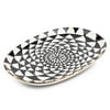 Thyme & Table Stoneware Oval Serve Platter, Medallion Collection