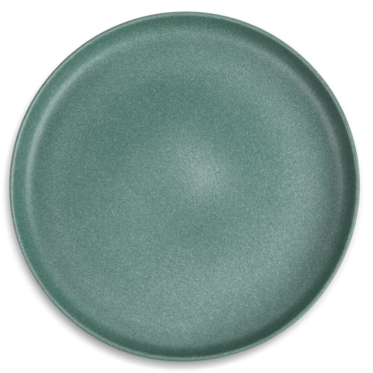 Thyme & Table Caspian Green Dinner Plate Ceramic Set Microwave and