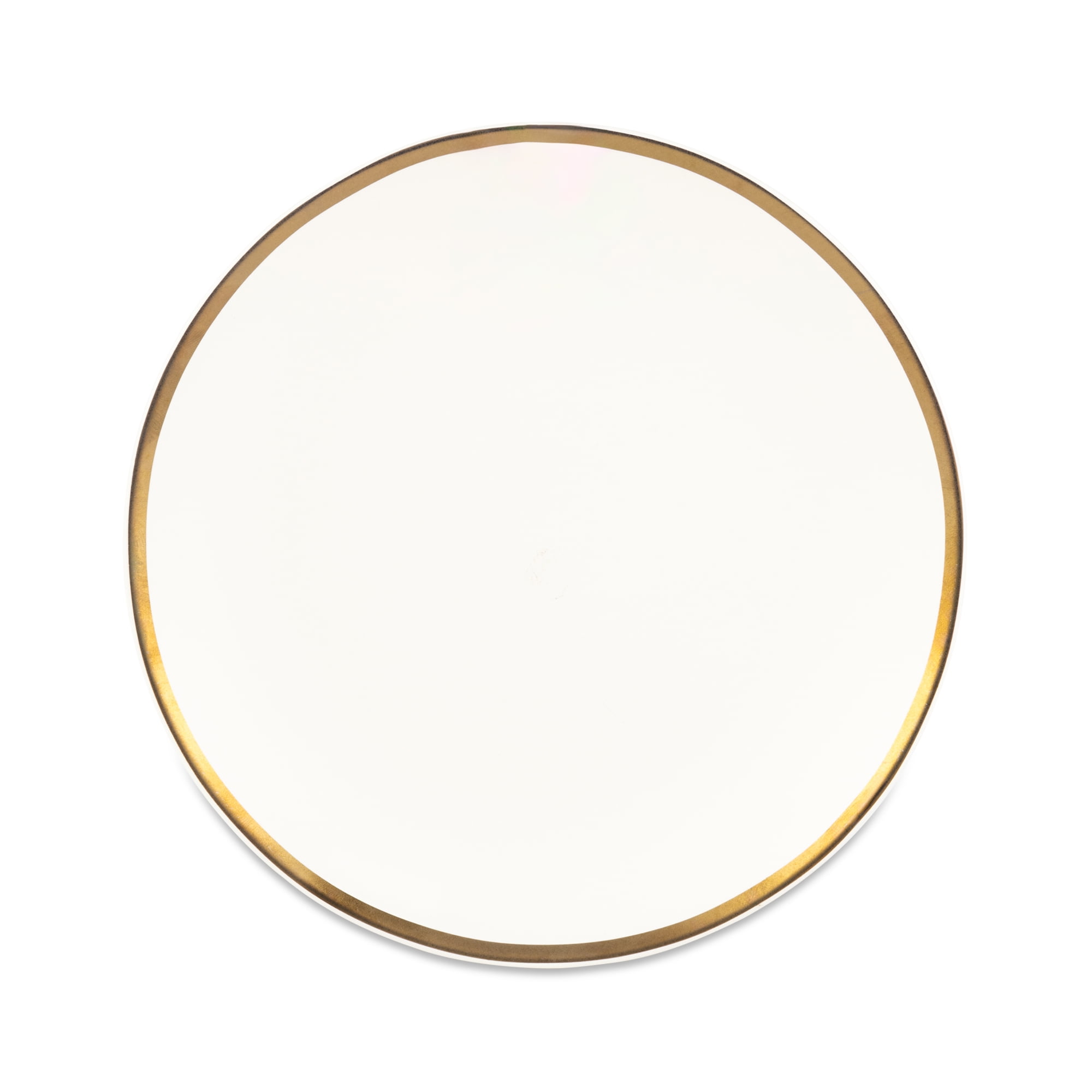 Thyme & Table Everest Ceramic Salad Plate, Off-White with Gold Rim