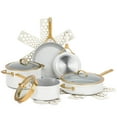thumbnail image 1 of Thyme & Table 12-Piece Non-Stick Supreme Cookware Set, Pots and Pans Set - Cream, 1 of 12