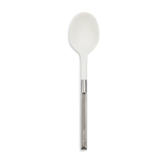 Thyme & Table Supreme Series Spoon, White Silicone Head with Stainless Steel Handle