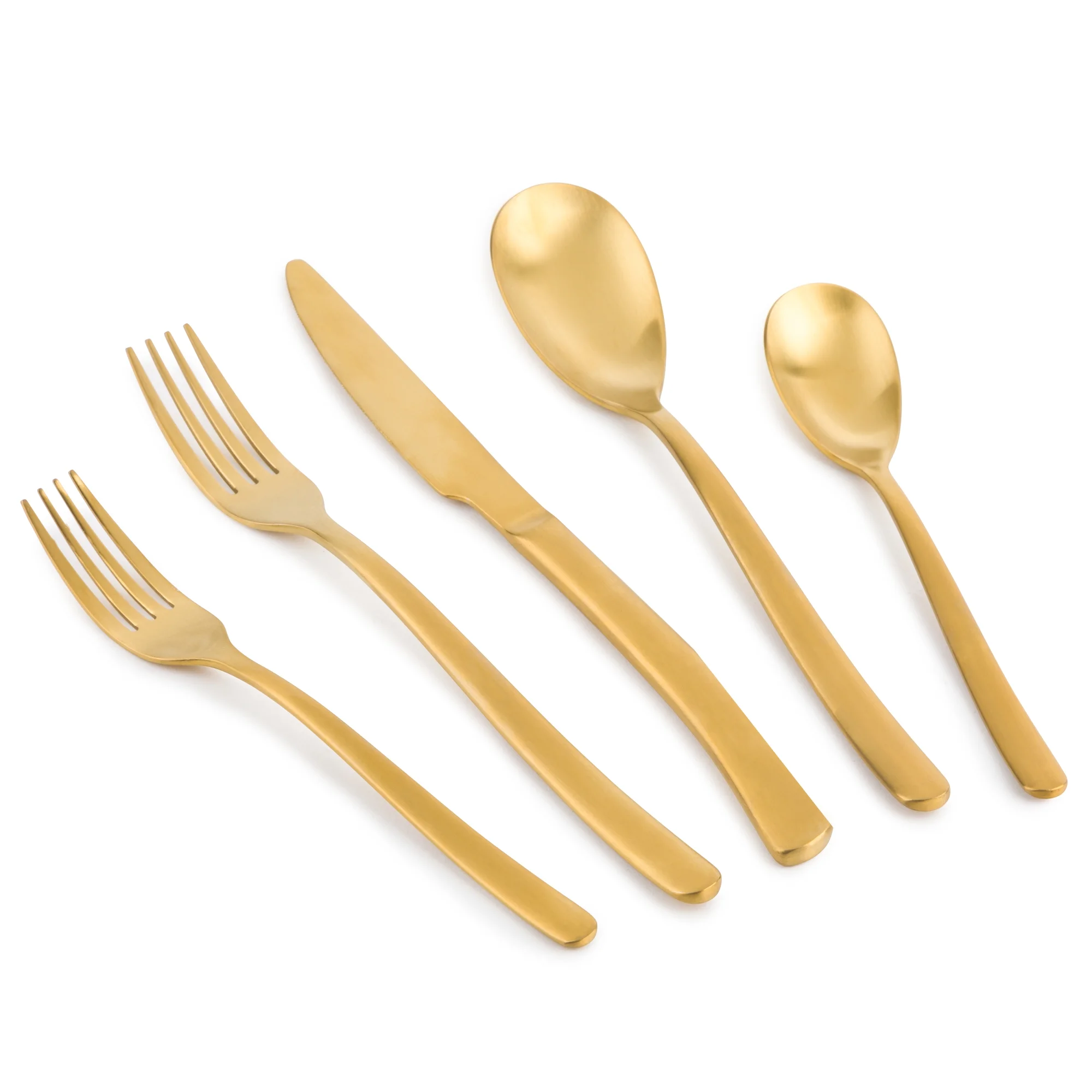 Thyme & Table TT0724 20-Piece Royal Stainless Steel Flatware Set, Gold
