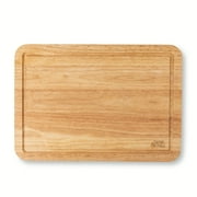 Thyme & Table Cutting Board, Rubberwood, 14 in x 20 in, Extra Large, Anti-Slip Grips