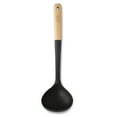 thumbnail interactive-video image 1 of Thyme & Table Silicone 13" Beechwood Handle Black Kitchen Ladle, 1 of 7