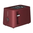 Thyme & Table 2-Slice Toaster, Extra-Wide Slots with Removable Crumb Tray, Cabernet Red