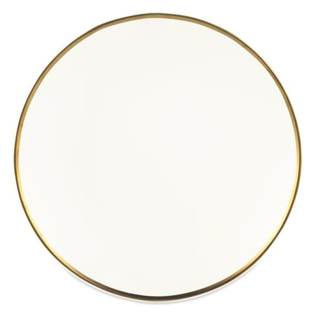 Thyme & Table Everest Ceramic Dinner Plate Off-White with Gold Rim