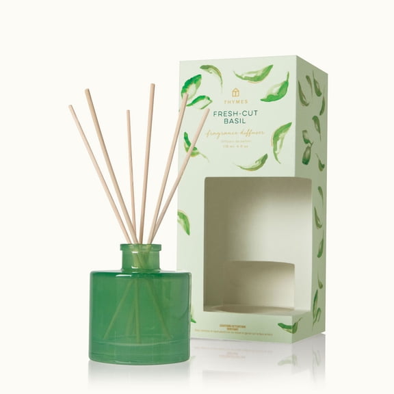 Thymes Fresh-Cut Basil Petite Diffuser 4 oz.