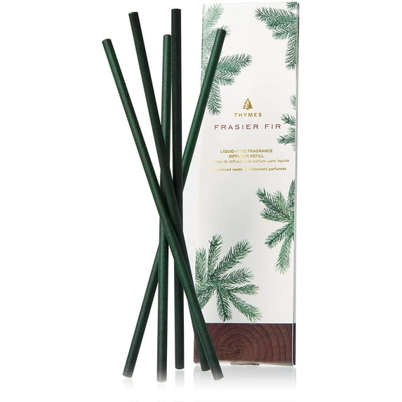 Thymes Liquid-Free Green Diffuser Refill - 5 Reeds - Frasier Fir