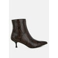 thumbnail image 1 of Thymus Snake Print Kitten Heel Boots, 1 of 5