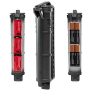 Thyrm CellVault Battery Storage Case, Original Size, Keeps 3 CR123, 4 AAA, or 2 AA, Waterproof, Urban Grey Black + Grey