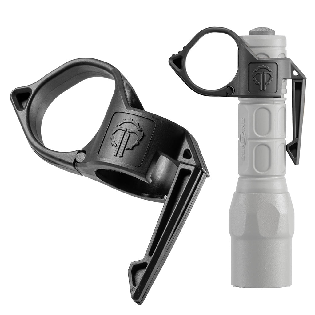 Thyrm SwitchBack Flashlight Ring 2.0 Large, Black, for Better Light Control when Camping, Hiking