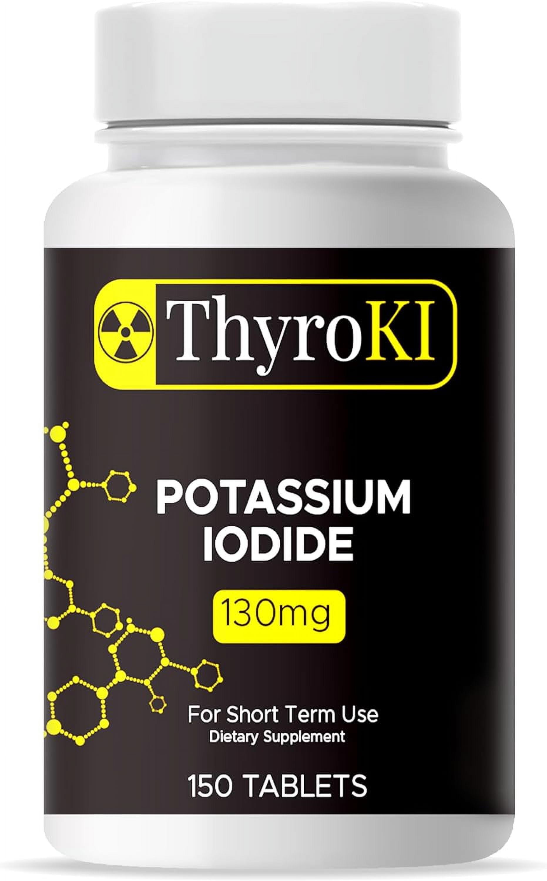 ThyroKI Potassium Iodide Tablets NonGMO Fast Dissolving Tablets 130 mg