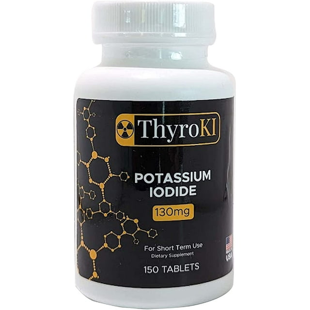 ThyroKI Potassium Iodide Tablets NonGMO Fast Dissolving Tablets 130 mg