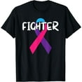 thumbnail image 1 of Thyroid Cancer Awareness Fighter Support Ribbon Gift T-Shirt, 1 of 4