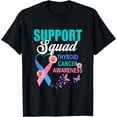 thumbnail image 1 of Thyroid Cancer Awareness Support-Squad Pink Blue Ribbon T-Shirt, 1 of 2